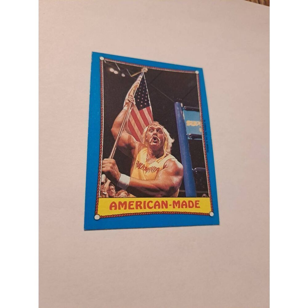 1987 Topps WWF Hulk Hogan #35 American Made Wrestling Trading Card Vintage